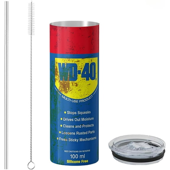 20oz Dirty Pattern Thermos Cup, Insulated Stainless Steel Tumbler With Lid, Funny Engine Oil Filter Thermos Cup Vintage Drink Tumbler Water Bottle for Car (A2)