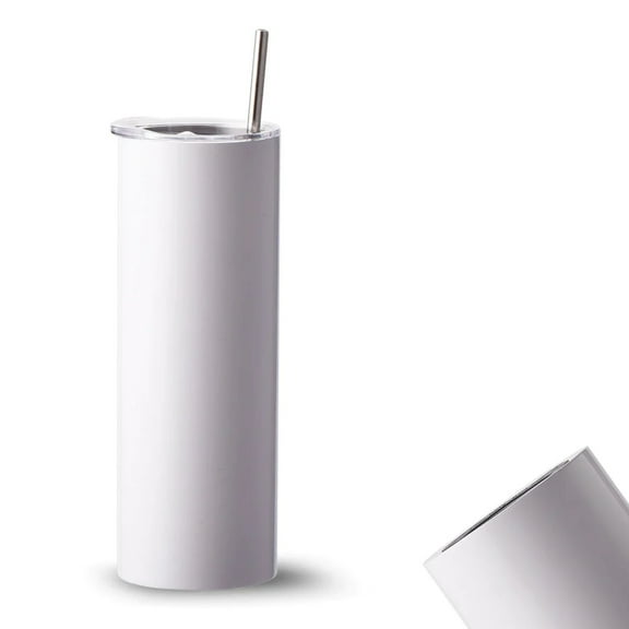 20oz FLAT EDGE bottom completely straight Blank gloss white sublimation tumbler