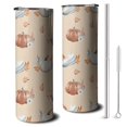 thumbnail image 1 of 20oz Fall Pumpkins Leaves Pattern Skinny Tumblers Stainless Steel Tumbler with Lid and Straw,Vacuum Insulated Double Wall Travel Tumbler Cups with Cleaning Brush for Coffee,Tea, 1 of 6