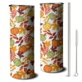 thumbnail image 1 of 20oz Fall Pumpkins Leaves Pattern Skinny Tumblers Stainless Steel Tumbler with Lid and Straw,Vacuum Insulated Double Wall Travel Tumbler Cups with Cleaning Brush for Coffee,Tea, 1 of 6