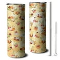 thumbnail image 1 of 20oz Fall Pumpkins Leaves Pattern Skinny Tumblers Stainless Steel Tumbler with Lid and Straw,Vacuum Insulated Double Wall Travel Tumbler Cups with Cleaning Brush for Coffee,Tea, 1 of 6