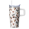 thumbnail image 1 of 20oz Farm Chicken Tumbler with Handle Insulated Travel Mug Adorable Birthday Christmas Gift for Chicken Enthusiasts Women Men Fits Car Cup Holders Comfortable Grip Splash Resistant Lid Daily Commutes, 1 of 6