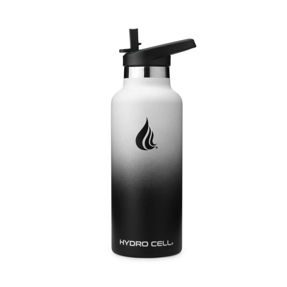 20oz (Fluid Ounces) Fluid Ounce Standard Mouth Hydro Cell Stainless Steel Water Bottle Black/White