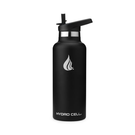 20oz (Fluid Ounces) Standard Mouth Hydro Cell Stainless Steel Water Bottle Black