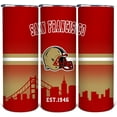 20oz Football San Francisco Stainless Steel Tumbler with Lid and Straw