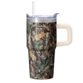 thumbnail image 1 of 20oz Geometric Pattern Insulated Handle Tumbler, Stainless Steel Double Wall Travel Coffee Mug Leak Proof with Straw, 1 of 5