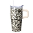 thumbnail image 1 of 20oz Geometric Textured Stainless Steel Tumbler, Double Wall Insulated Travel Coffee Mug with Handle Leak Proof Design, 1 of 5