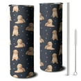 thumbnail image 1 of 20oz Goldendoodle Dog Skinny Tumblers Stainless Steel Tumbler with Lid and Straw,Vacuum Insulated Double Wall Travel Tumbler Cups with Cleaning Brush for Coffee,Tea, 1 of 6