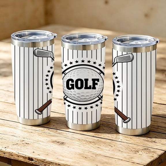 20oz Golf Sports Themed Stainless Steel Tumbler, Tumbler with Lid Vacuum Insulated Travel Mug, Coffee Cups With Lids, Perfect Gifts For Birthday Holidays Gifts For Women and Men.