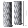 thumbnail image 1 of 20oz Gray Christmas Tree Pattern Skinny Tumblers Stainless Steel Tumbler with Lid and Straw,Vacuum Insulated Double Wall Travel Tumbler Cups with Cleaning Brush for Coffee,Tea, 1 of 6