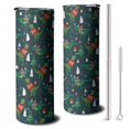 thumbnail image 1 of 20oz Green Christmas Dinosaur and Snowman Pattern Skinny Tumblers Stainless Steel Tumbler with Lid and Straw,Vacuum Insulated Double Wall Travel Tumbler Cups with Cleaning Brush for Coffee,Tea, 1 of 6