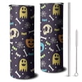 thumbnail image 1 of 20oz Halloween Colorful Spooky Elements Skinny Tumblers Stainless Steel Tumbler with Lid and Straw,Vacuum Insulated Double Wall Travel Tumbler Cups with Cleaning Brush for Coffee,Tea, 1 of 6