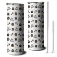 thumbnail image 1 of 20oz Halloween Happy Halloween Pumpkins and Spiders Skinny Tumblers Stainless Steel Tumbler with Lid and Straw,Vacuum Insulated Double Wall Travel Tumbler Cups with Cleaning Brush for Coffee,Tea, 1 of 6