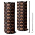 thumbnail image 1 of 20oz Halloween Pumpkin & Bones Pattern Skinny Tumblers Stainless Steel Tumbler with Lid and Straw,Vacuum Insulated Double Wall Travel Tumbler Cups with Cleaning Brush for Coffee,Tea, 1 of 6
