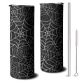 thumbnail image 1 of 20oz Halloween Spider Webs Skinny Tumblers Stainless Steel Tumbler with Lid and Straw,Vacuum Insulated Double Wall Travel Tumbler Cups with Cleaning Brush for Coffee,Tea, 1 of 6