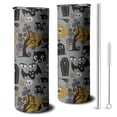 thumbnail image 1 of 20oz Halloween Witch Spooky Icons Pattern Skinny Tumblers Stainless Steel Tumbler with Lid and Straw,Vacuum Insulated Double Wall Travel Tumbler Cups with Cleaning Brush for Coffee,Tea, 1 of 6