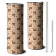 thumbnail image 1 of 20oz Happy Thanksgiving Day Skinny Tumblers Stainless Steel Tumbler with Lid and Straw,Vacuum Insulated Double Wall Travel Tumbler Cups with Cleaning Brush for Coffee,Tea, 1 of 6