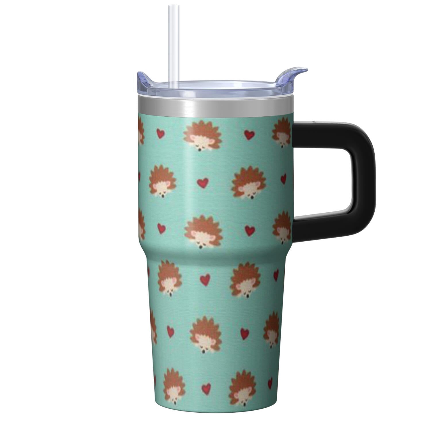 20oz Hedgehog Stainless Steel Tumbler with Handle and Straw Insulated Travel Coffee Mug Water Bottle with Lid and Straw Easy to Clean by Hand or Dishwasher Ideal Gift for Women Men Tumbler Fans