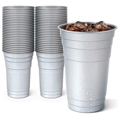 20oz Infinitely Recyclable Aluminum Cups (30 Pack) – Premium Disposable & Reusable Metal Cups, Durable Aluminum Drinkware for Events, Parties, and 4th of July Celebrations