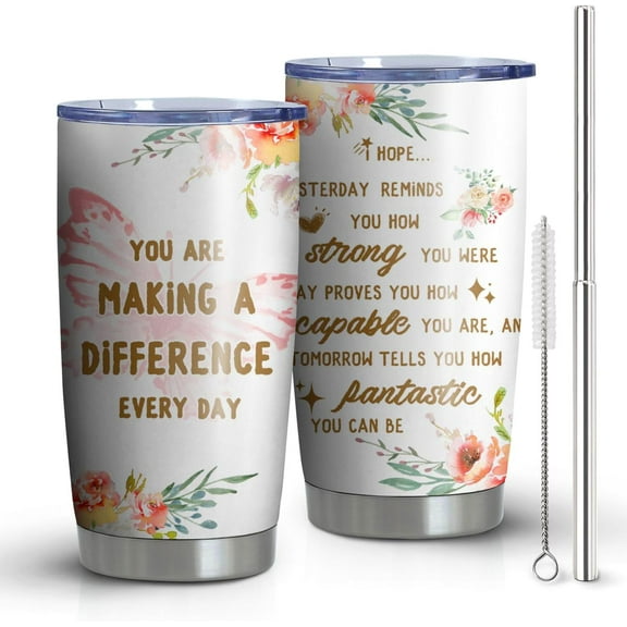 20oz Inspiration Tumbler for Women Christian Inspirational Coffee Mugs, Birthday Christmas Cheer Up Gifts for Women