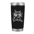thumbnail image 1 of 20oz Insulated Stainless Steel Laser Engraved Tumbler Beach Summer Vacation Double Wall Vacuum Travel Coffee Mug, 1 of 3