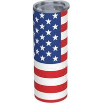 20oz Insulated Stainless Steel Tumbler Mug | USA Flag Stars and Stripes Patriotic Cup with Lid and Straw | Hot and cold insulation |Suitable for Coffee Travel Office Car