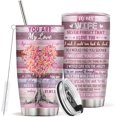 thumbnail image 1 of 20oz Insulated Tumbler - Wife, Birthday & Mother''s Day Gift, Stainless Steel Travel Mug, BPA Free, Vacuum Insulated, Hot/Cold Drinks, Leak Proof, 1 of 5