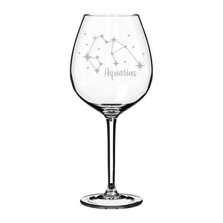 20oz Jumbo Wine Glass Goblet Star Zodiac Horoscope Constellation (Aquarius)