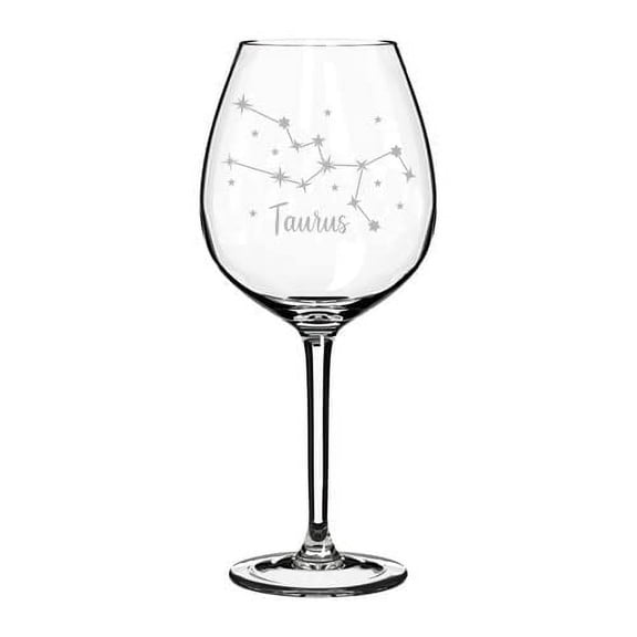 20oz Jumbo Wine Glass Goblet Star Zodiac Horoscope Constellation (Taurus)