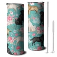 thumbnail image 1 of 20oz Labrador Dogs with Flowers Skinny Tumblers Stainless Steel Tumbler with Lid and Straw,Vacuum Insulated Double Wall Travel Tumbler Cups with Cleaning Brush for Coffee,Tea, 1 of 6
