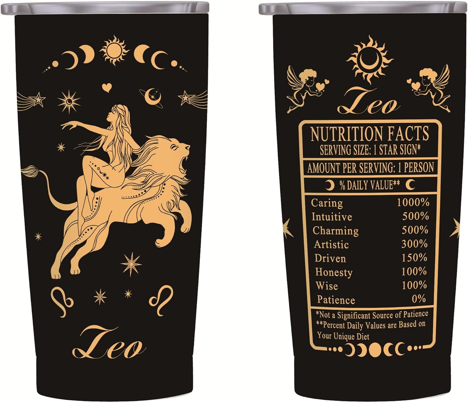20oz Leo Constellations Tumbler Double Wall Vacuum Insulated Mugs, Mens ...