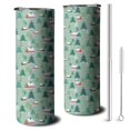 thumbnail image 1 of 20oz Light Green Christmas Village Pattern Skinny Tumblers Stainless Steel Tumbler with Lid and Straw,Vacuum Insulated Double Wall Travel Tumbler Cups with Cleaning Brush for Coffee,Tea, 1 of 6