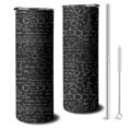 thumbnail image 1 of 20oz Math Equations Lab Tools Black Pattern Skinny Tumblers Stainless Steel Tumbler with Lid and Straw,Vacuum Insulated Double Wall Travel Tumbler Cups with Cleaning Brush for Coffee,Tea, 1 of 6