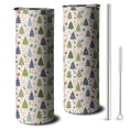 thumbnail image 1 of 20oz Multicolor Christmas Tree and Ornament Pattern Skinny Tumblers Stainless Steel Tumbler with Lid and Straw,Vacuum Insulated Double Wall Travel Tumbler Cups with Cleaning Brush for Coffee,Tea, 1 of 6