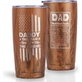 thumbnail image 1 of 20oz Patriotic Daddy Tumbler Vacuum Insulated The Man, The Myth, The Legend Best Dad Gift Wood Design Father's Day & Birthday, 1 of 6