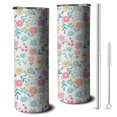 thumbnail image 1 of 20oz Pioneer Flower Skinny Tumblers Stainless Steel Tumbler with Lid and Straw,Vacuum Insulated Double Wall Travel Tumbler Cups with Cleaning Brush for Coffee,Tea, 1 of 6