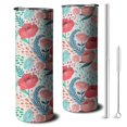 thumbnail image 1 of 20oz Pioneer Flower Skinny Tumblers Stainless Steel Tumbler with Lid and Straw,Vacuum Insulated Double Wall Travel Tumbler Cups with Cleaning Brush for Coffee,Tea, 1 of 6