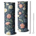 thumbnail image 1 of 20oz Pioneer Flower Skinny Tumblers Stainless Steel Tumbler with Lid and Straw,Vacuum Insulated Double Wall Travel Tumbler Cups with Cleaning Brush for Coffee,Tea, 1 of 6