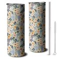 thumbnail image 1 of 20oz Pioneer Flower Skinny Tumblers Stainless Steel Tumbler with Lid and Straw,Vacuum Insulated Double Wall Travel Tumbler Cups with Cleaning Brush for Coffee,Tea, 1 of 6