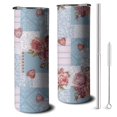 thumbnail image 1 of 20oz Pioneer Flower Skinny Tumblers Stainless Steel Tumbler with Lid and Straw,Vacuum Insulated Double Wall Travel Tumbler Cups with Cleaning Brush for Coffee,Tea, 1 of 6