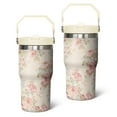 thumbnail image 1 of 20oz Pioneer Stainless Steel Tumbler with Top Handle,Colorful Floral Travel Coffee Mug Flip Straw Cup,Gifts for Women Girls Men Adults（cameosa）, 1 of 1