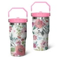 thumbnail image 1 of 20oz Pioneer Stainless Steel Tumbler with Top Handle,Colorful Floral Travel Coffee Mug Flip Straw Cup,Gifts for Women Girls Men Adults, 1 of 1