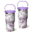 thumbnail image 1 of 20oz Pioneer Stainless Steel Tumbler with Top Handle,Colorful Floral Travel Coffee Mug Flip Straw Cup,Gifts for Women Girls Men Adults, 1 of 1