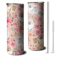 thumbnail image 1 of 20oz Pomeranian Dogs and Flowers Skinny Tumblers Stainless Steel Tumbler with Lid and Straw,Vacuum Insulated Double Wall Travel Tumbler Cups with Cleaning Brush for Coffee,Tea, 1 of 6
