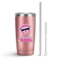 thumbnail image 1 of 20oz Powder Coated Easter Tumbler with Telescopic Straw, Insulated Travel Mug, Slogan Print, 1 of 6