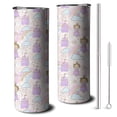 thumbnail image 1 of 20oz Princess Rainbow Castle Pattern Skinny Tumblers Stainless Steel Tumbler with Lid and Straw,Vacuum Insulated Double Wall Travel Tumbler Cups with Cleaning Brush for Coffee,Tea, 1 of 6