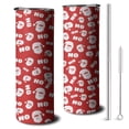 thumbnail image 1 of 20oz Red Christmas Santa Pattern Skinny Tumblers Stainless Steel Tumbler with Lid and Straw,Vacuum Insulated Double Wall Travel Tumbler Cups with Cleaning Brush for Coffee,Tea, 1 of 6