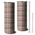 thumbnail image 1 of 20oz Red and Green Plaid Christmas Pattern Skinny Tumblers Stainless Steel Tumbler with Lid and Straw,Vacuum Insulated Double Wall Travel Tumbler Cups with Cleaning Brush for Coffee,Tea, 1 of 6
