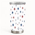 thumbnail image 1 of 20oz Red White Blue Stars Pattern Stainless Steel Tumbler， Tumbler with Lid Double Wall Vacuum Insulated Travel Mug, 1 of 9