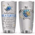 thumbnail image 1 of 20oz Sea Turtle Gifts for Women - Turtle Gifts for Turtle Lovers - Inspirational Printed Jewelry Turtle Advice Tumbler Cup With Lid, Double Wall Vacuum Insulated Travel Coffee Mug - Blue, 1 of 6